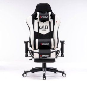 gaming chair kally extreme white black color