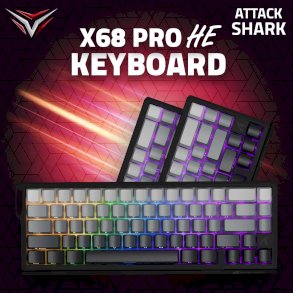 ATTACK SHARK X68PRO HE Wireless Rapid Trigger Keyboard Magnetic Switch