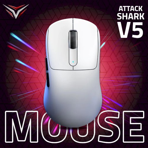 ATTACK SHARK V5 Ultra-Light Tri-Mode Gaming Mouse
