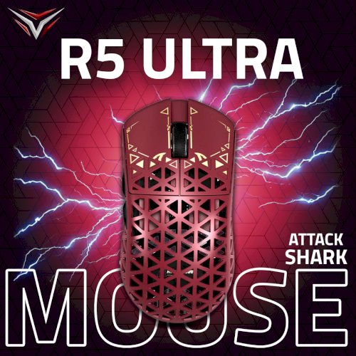 ATTACK SHARK R5 Ultra Carbon Fiber Wireless 8K PAW3950MAX Gaming Mo