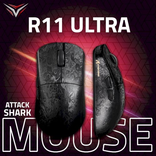 ATTACK SHARK R11 ULTRA Carbon Fiber Wireless 8K PAW3950MAX Gaming Mouse