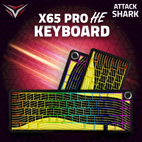ATTACK SHARK X65PRO HE Wireless Rapid Trigger Keyboard Magnetic Switch
